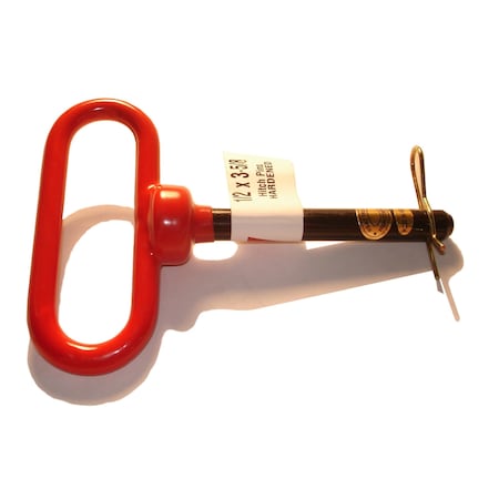 Midwest Fastener Detent Hitch Pin, 1/2 in Dia, 3-5/8 in L, Steel Lg, Grade 5 51134